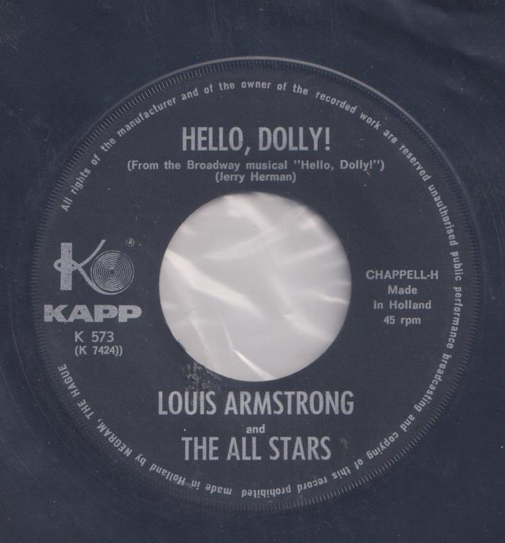 Louis Armstrong & The All Stars – Hello Dolly / A lot of liv, Cd's en Dvd's, Vinyl Singles, Gebruikt, Single, Filmmuziek en Soundtracks