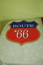 Route 66 Cigarettes - Emaille reclamebord, Verzamelen, Ophalen, Gebruikt, Reclamebord