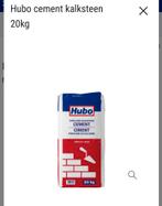 2,5 zakken Cement 20 kg hubo, Doe-het-zelf en Bouw, Verf, Beits en Lak, Ophalen, Nieuw