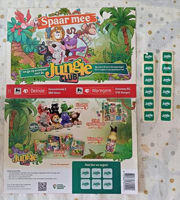 Spaaractie Jungle Club, Delhaize Deinze & Waregem: 12 zegels beschikbaar voor biedingen