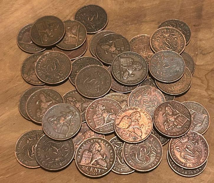 Lot 1:39 x 2 cents 1905 Vlaams Leopold 2, Timbres & Monnaies, Monnaies | Belgique, Enlèvement ou Envoi