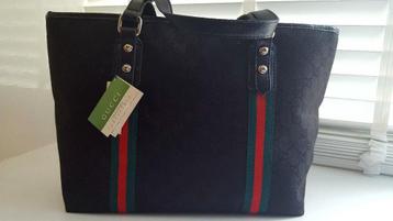 Gucci schoudertas/shopper Zwart stof  beschikbaar voor biedingen