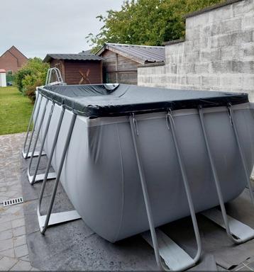 Zwembad powersteel met verwarming en alle toebehoren, Ophalen, Zo goed als nieuw