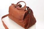 cognac leder grote tas met lange riem, Ophalen of Verzenden, Nieuw, Bruin, Shopper