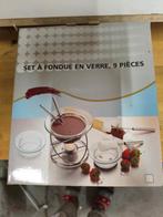 fondue au chocolat, Enlèvement ou Envoi, Comme neuf, Bougie chauffe-plat, Service à fondue
