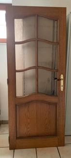 Houten deur., Doe-het-zelf en Bouw, Deuren en Vliegenramen, 80 tot 100 cm, Gebruikt, Vouwdeur, Glas