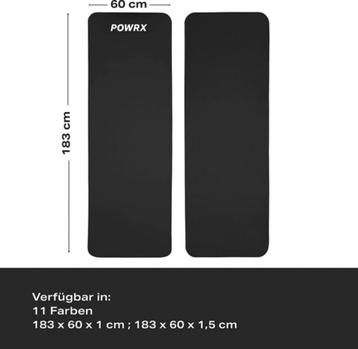 Gymnastiekmat yogamat (zwart 183 x 60 x 1,5 cm) beschikbaar voor biedingen