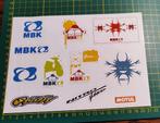 Stickerblad A5 MBK Scooter 11x stickers, Ophalen of Verzenden