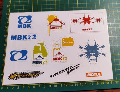 Stickerblad A5 MBK Scooter 11x stickers, Verzamelen, Stickers, Ophalen of Verzenden