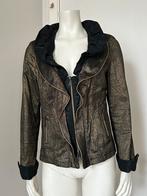 Biba veste cintrée doré noir paillette FR42, Enlèvement ou Envoi, Comme neuf, Noir