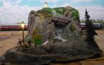 Diorama Klein meer Bush met waterval verlichting preiserfigu, Wisselstroom, Gebruikt, Brug, Tunnel of Gebouw, Ophalen