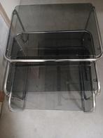 3 tables gigogne vintage année 60/70, Maison & Meubles, Vintage, Verre, Enlèvement, Utilisé