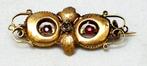 Antiek juweel broche goud spinel glas., Handtassen en Accessoires, Antieke sieraden, Goud, Ophalen of Verzenden, Broche