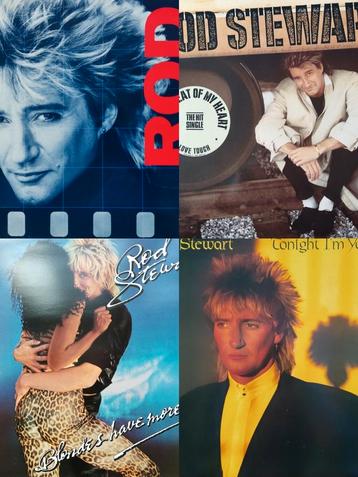Quatre vinyles originaux Rod Stewart, également vendus sépar
