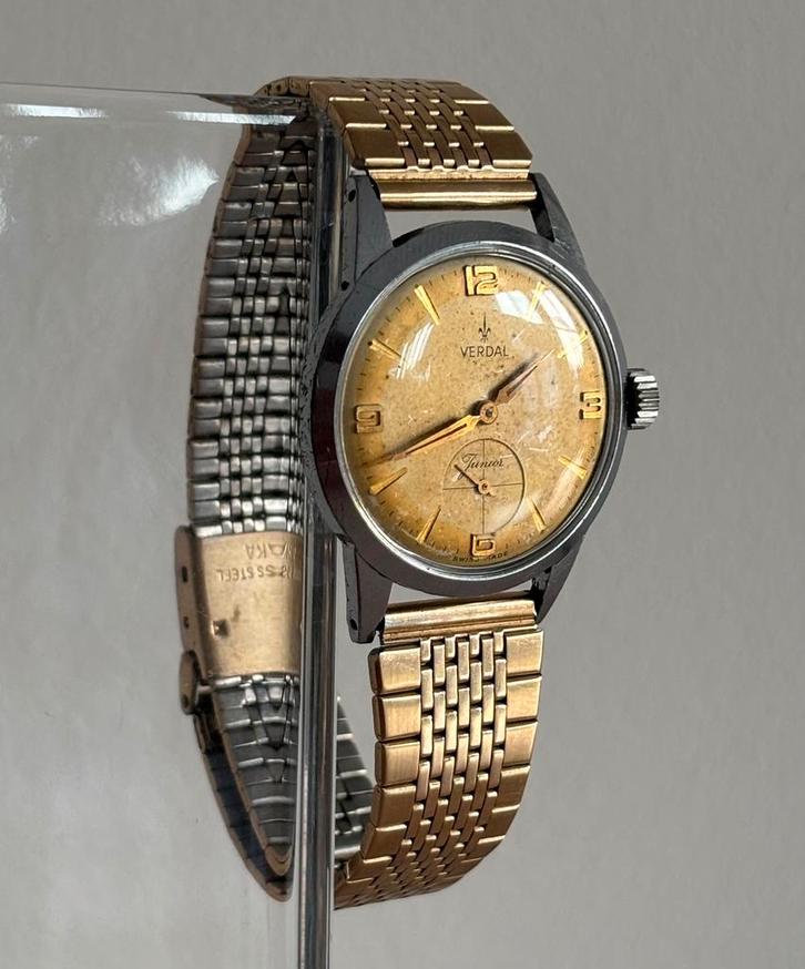 Verdal horloge, Handtassen en Accessoires, Horloges | Antiek, Polshorloge, Staal, 1960 of later, Met bandje, Ophalen