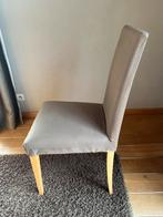 8 houten stoelen met afneembare hoes, Huis en Inrichting, Stoelen, Ophalen, Gebruikt, Bruin, Landelijke stijl