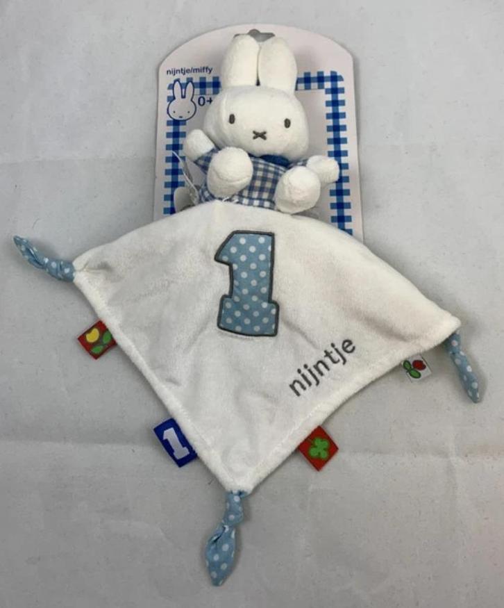 Nijntje knuffeldoekje Dick Bruna nummer 1 nieuw blauw Tiamo, Kinderen en Baby's, Speelgoed | Babyspeelgoed, Zo goed als nieuw