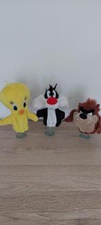 3 schattige handpopjes Looney Tunes, Verzamelen, Ophalen, Looney Tunes, Zo goed als nieuw