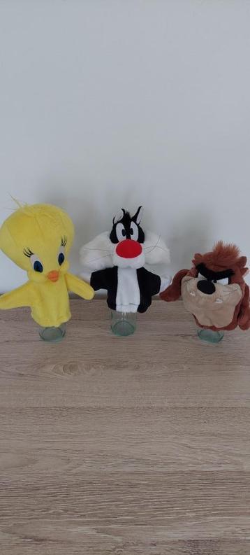 3 schattige handpopjes Looney Tunes beschikbaar voor biedingen