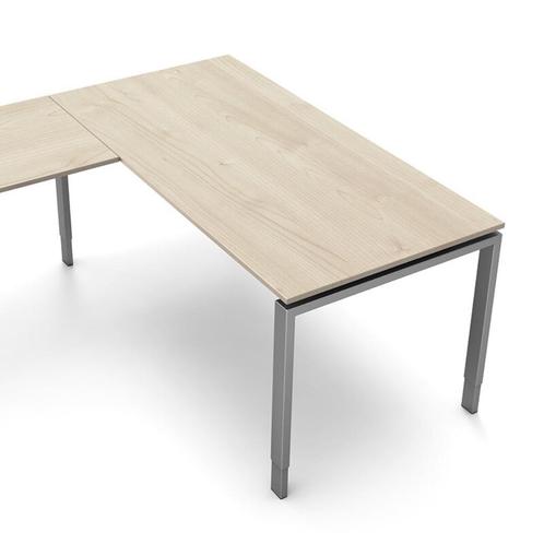 Hoekbureau Beta 160cm blank hoogte verstelbaar, Huis en Inrichting, Bureaus, Zo goed als nieuw, Bureau, In hoogte verstelbaar