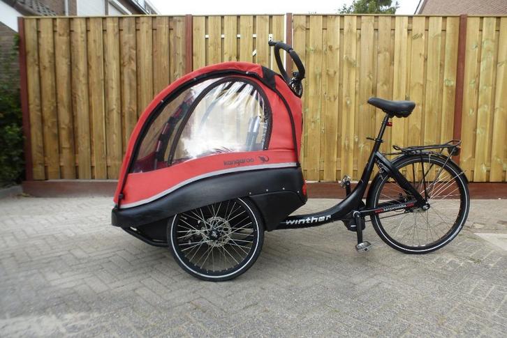 Winther Kangaroo Luxe Bakfiets elektrisch met nieuwe accu, Fietsen en Brommers, Fietsen | Bakfietsen, Gebruikt, Overige merken