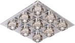 Plafondlamp Plafonnier - 9xG4/20W Chroom/Glas, Glas, Ophalen of Verzenden, Zo goed als nieuw