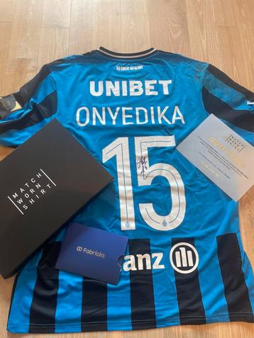 Matchworn shirt Onyedika met certificaat en chip beschikbaar voor biedingen