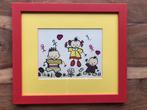leuke kleurrijke kader kinderkamer 3 kindjes geboortegeschen, Ophalen, Zo goed als nieuw, Wanddecoratie