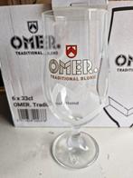 SET 6 OMER GLAZEN 33cl in doos 2€ per stuk - 24 beschikbaar, Ophalen of Verzenden, Nieuw, Glas of Glazen