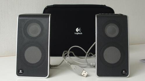 Logitech V20 luidsprekers, Audio, Tv en Foto, Luidsprekerboxen, Gebruikt, Front, Rear of Stereo speakers, Minder dan 60 watt, Ophalen of Verzenden