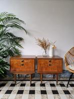 Vintage midcentury kastjes | nachtkastjes | retro, Ophalen, Kunststof, 55 tot 70 cm, Zo goed als nieuw