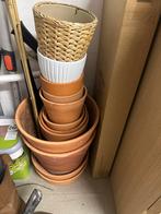 Terracotta bloempotten, Ophalen, Gebruikt