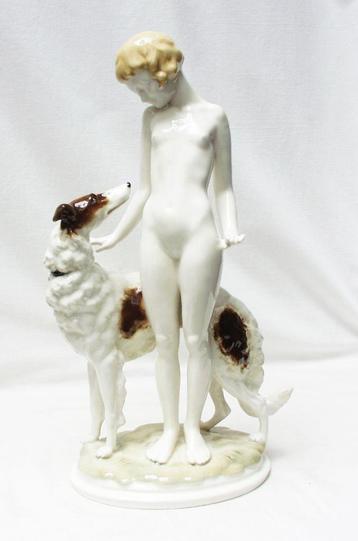 HUTSCHENREUTHER figurine windhond naakt Carl Werner.