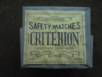 1 paquet de 10 boites d allumettes criterion us army ww2, Enlèvement ou Envoi, Armée de terre
