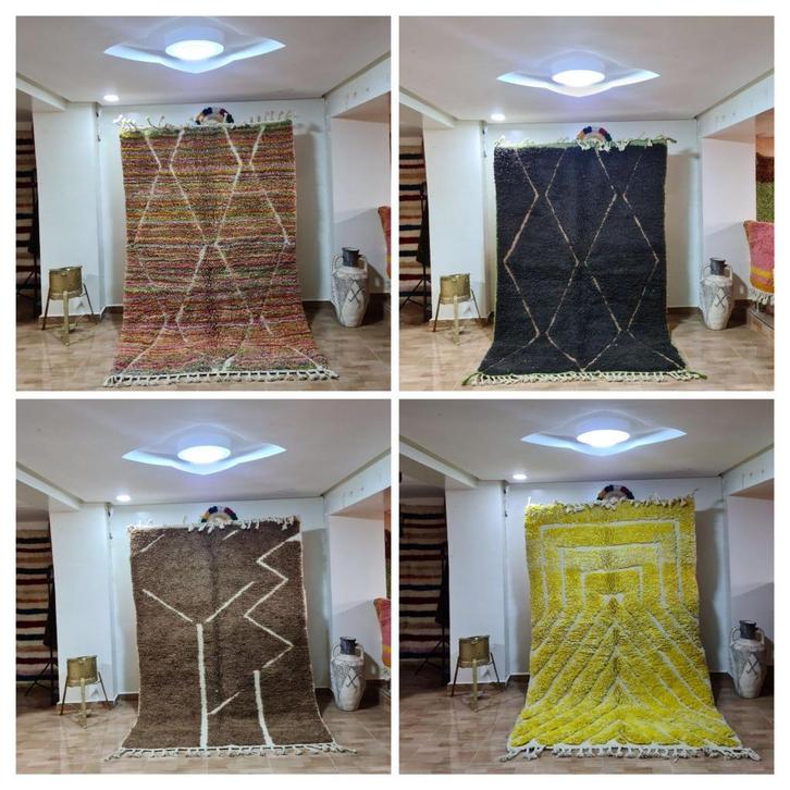 Handgemaakte Marokkaanse Berber tapijten – 100% wol, Huis en Inrichting, Stoffering | Tapijten en Vloerkleden, Nieuw, 200 cm of meer