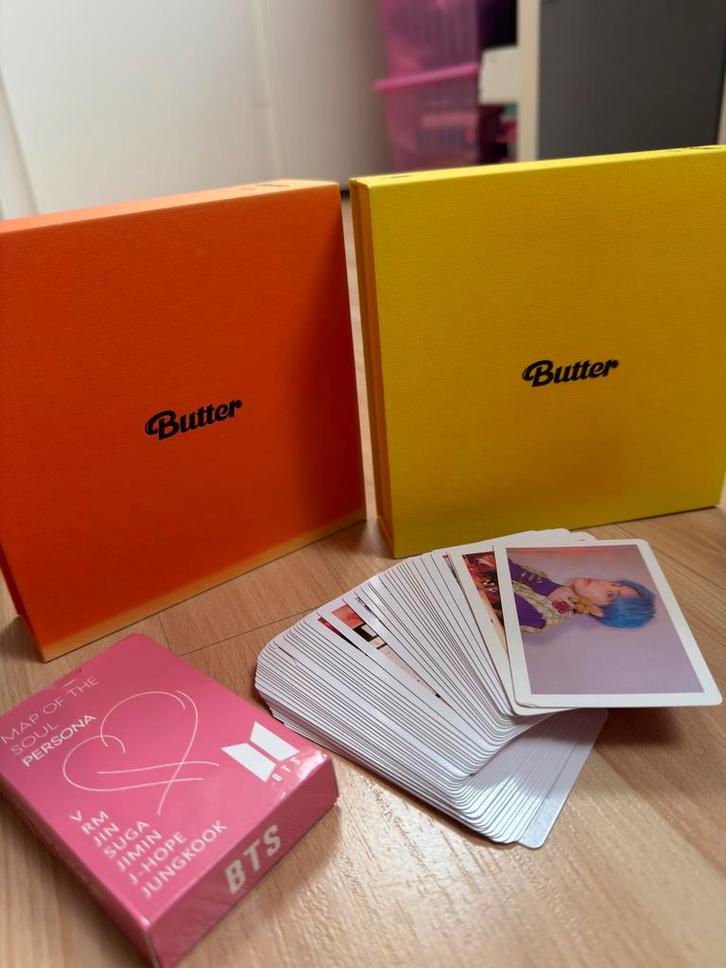 2 BTS Butter Albums (Peaches & Cream) + photocards, Cd's en Dvd's, Cd's | Verzamelalbums, Zo goed als nieuw, Ophalen of Verzenden