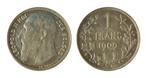 11188 * LEOPOLD II * 1 frank 1909 fr  zonder punt * F D C, Zilver, Verzenden