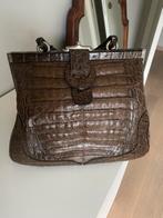 Luxueux sac vintage Louise Fontaine, Enlèvement ou Envoi, Utilisé, Brun, Sac à main