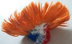 Perruque "Cockscomb" Rouge-Blanc-Bleu Orange, Hobby & Loisirs créatifs, Chapeau ou Perruque, Envoi, Neuf