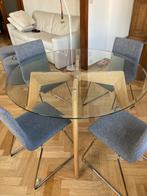 Table design en verre, Maison & Meubles, Cinq personnes ou plus, Design, Rond, Enlèvement
