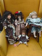 4 antieke poppen, Verzamelen, Poppen, Ophalen, Zo goed als nieuw