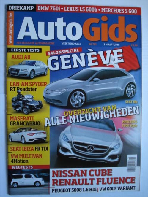 AutoGids 792 Nissan Cube/Renault Fluence/Lexus LS 600 h, Livres, Autos | Brochures & Magazines, Comme neuf, Général, Envoi