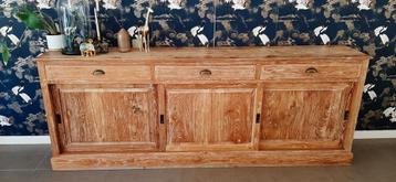 buffet en boois de teck, Teck, 25 à 50 cm, 200 cm ou plus, Comme neuf