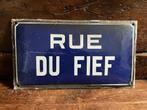 Plaque de rue émaillée Rue du Fief, Ophalen of Verzenden