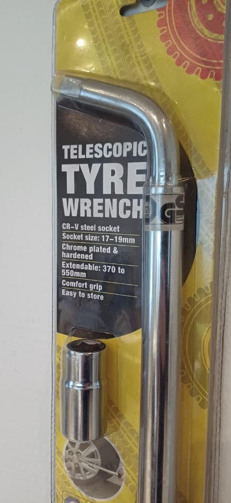 Telescopische wielmoersleutel 17/19 mm uitschuifbaar Nieuw!, Auto diversen, Autogereedschap, Nieuw, Ophalen of Verzenden