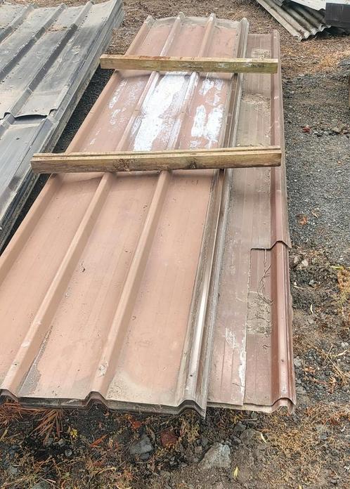Dakplaten metaal galva, Doe-het-zelf en Bouw, Dakpannen en Dakbedekking, Zo goed als nieuw, Metaal, Grijs, Ophalen