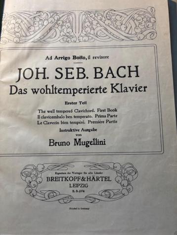 Studieboek voor piano J.S.Bach beschikbaar voor biedingen