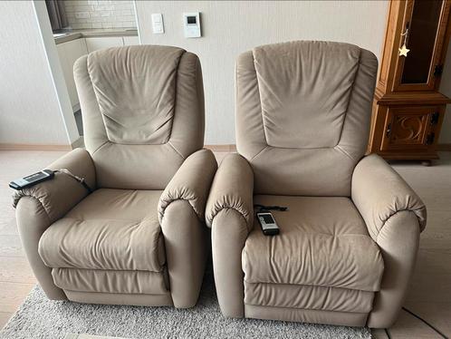 Hukla relax zetel - electrisch - 2 stuks, Huis en Inrichting, Fauteuils, Zo goed als nieuw, Ophalen