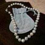 Vintage stralende parelketting met echte parels, Ophalen of Verzenden
