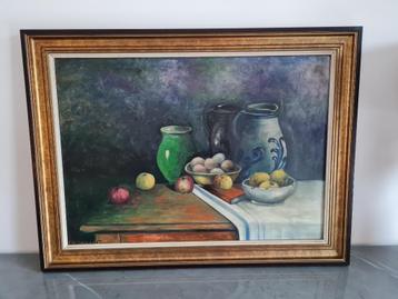 Zeer mooi schilderij op doek - stilleven beschikbaar voor biedingen
